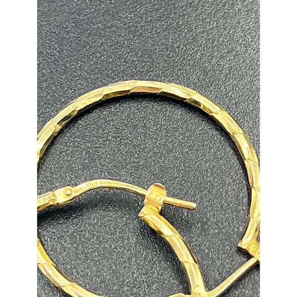 Danecraft Vintage Sterling Silver  925 Italy Vermeil Twisted Hoop Earrings - Picture 6 of 6